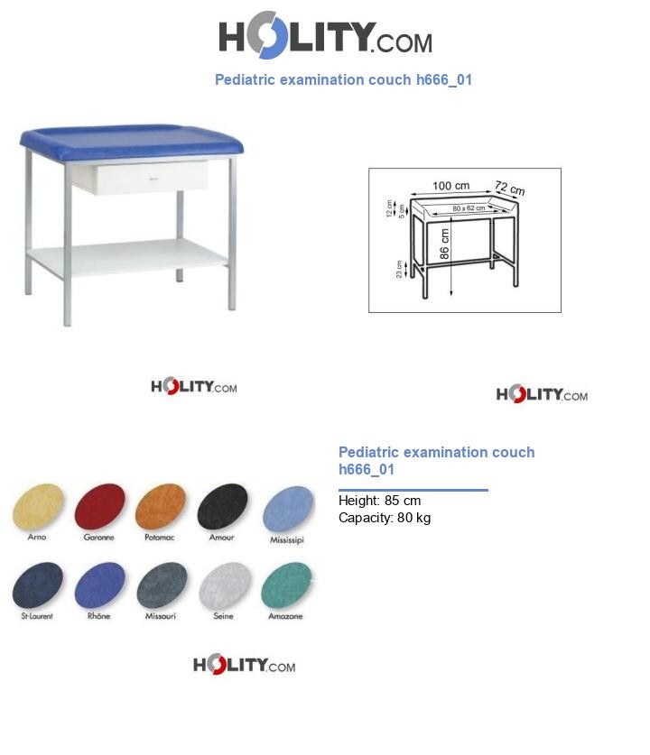 Pediatric examination couch h666_01