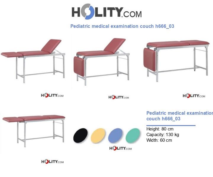 Pediatric medical examination couch h666_03