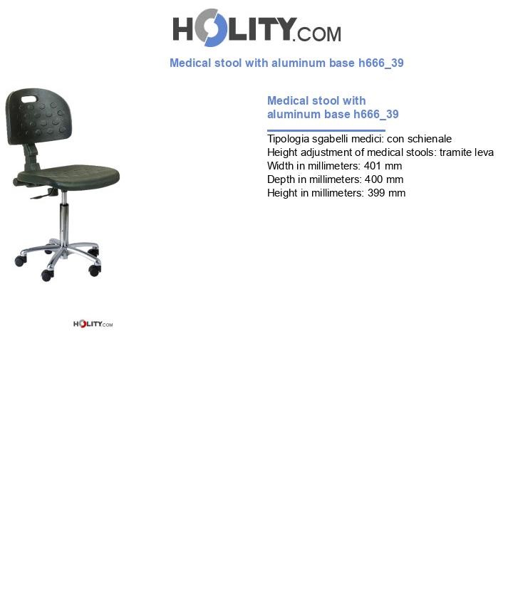 Medical stool with aluminum base h666_39