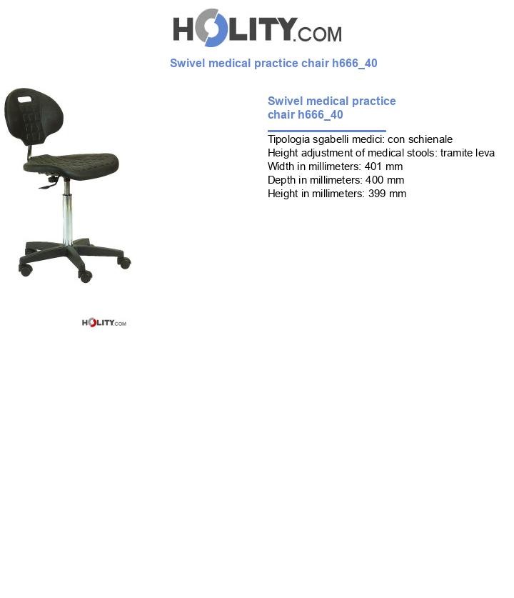 Swivel medical practice chair h666_40