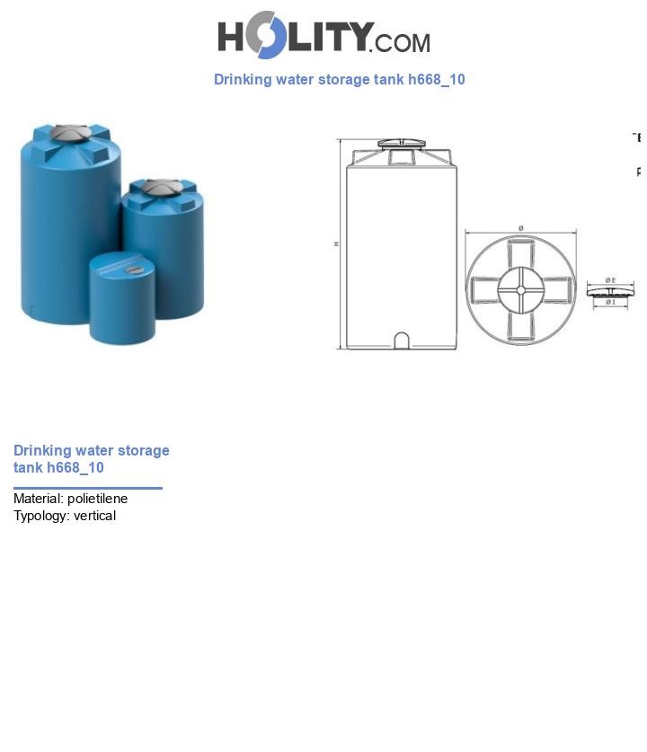 Drinking water storage tank h668_10