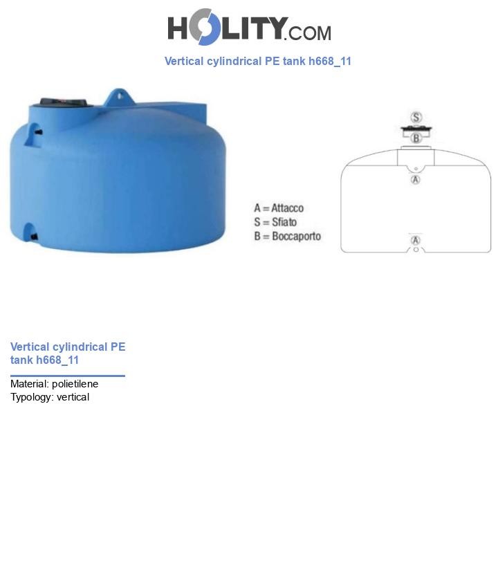 Vertical cylindrical PE tank h668_11