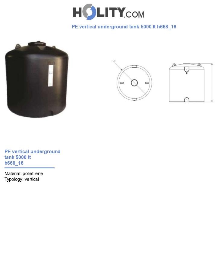 PE vertical underground tank 5000 lt h668_16