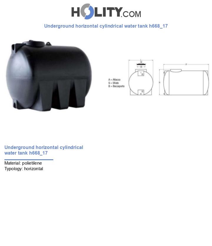 Underground horizontal cylindrical water tank h668_17
