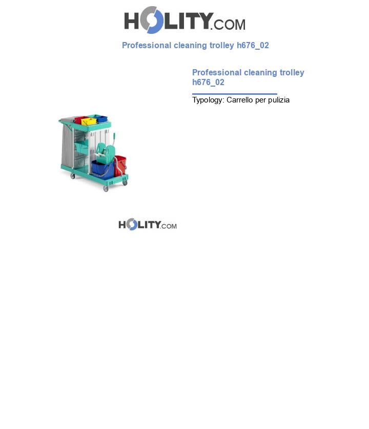 Professional cleaning trolley h676_02