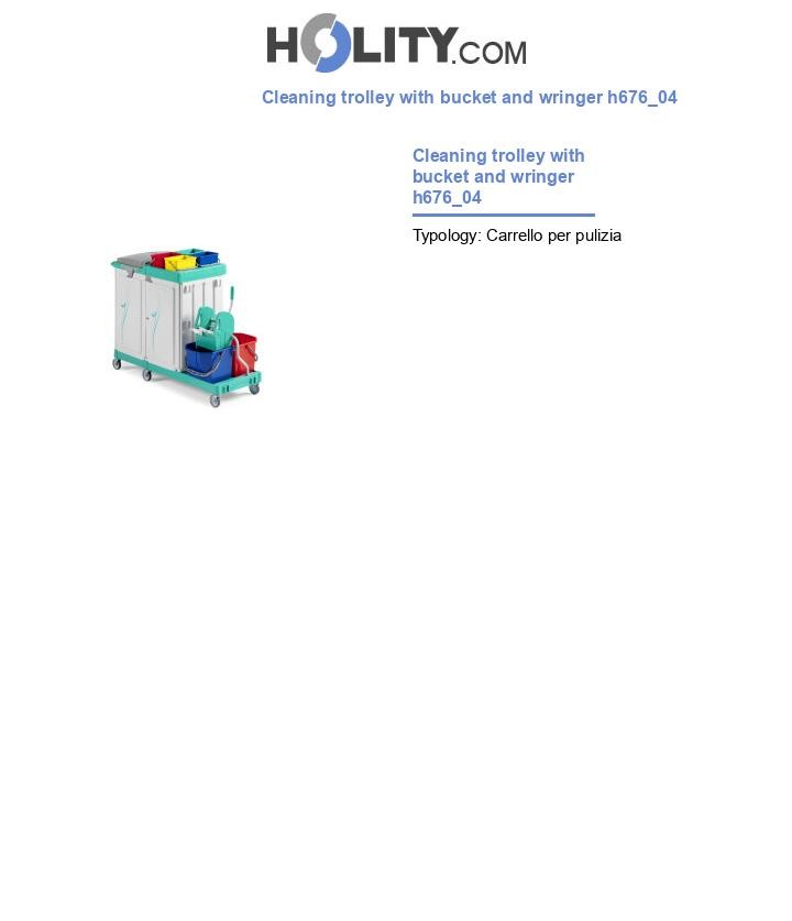 Cleaning trolley with bucket and wringer h676_04