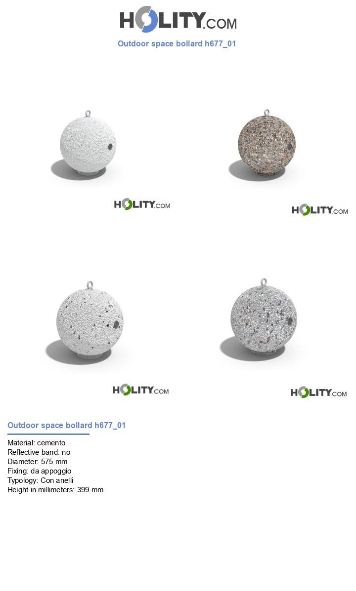 Outdoor space bollard h677_01