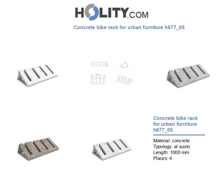 Concrete bike rack for urban furniture h677_05