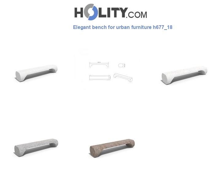 Elegant bench for urban furniture h677_18