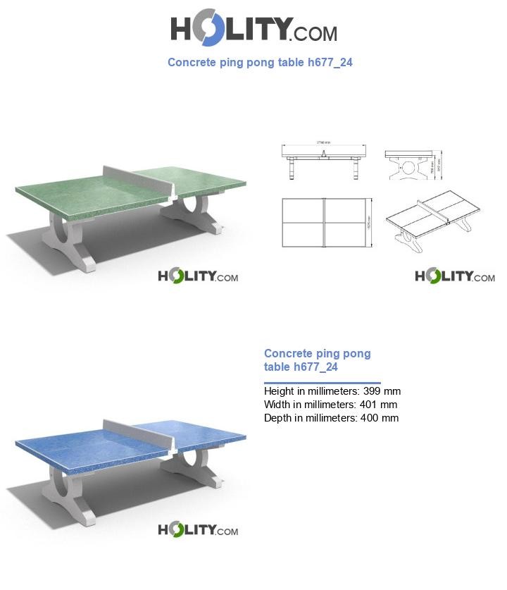 Concrete ping pong table h677_24