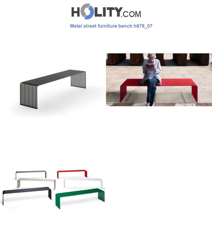 Metal street furniture bench h678_07