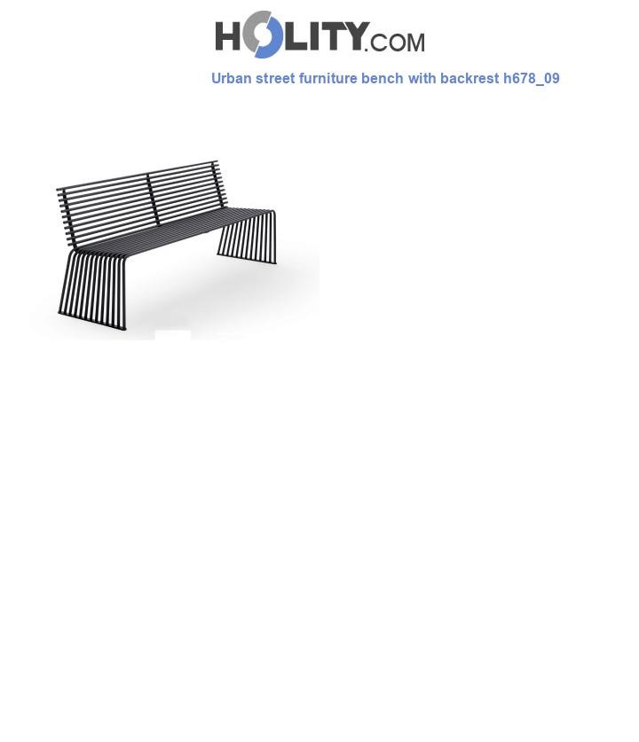 Urban street furniture bench with backrest h678_09