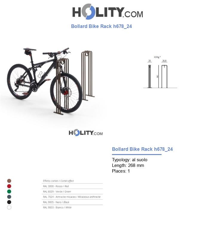 Bollard Bike Rack h678_24
