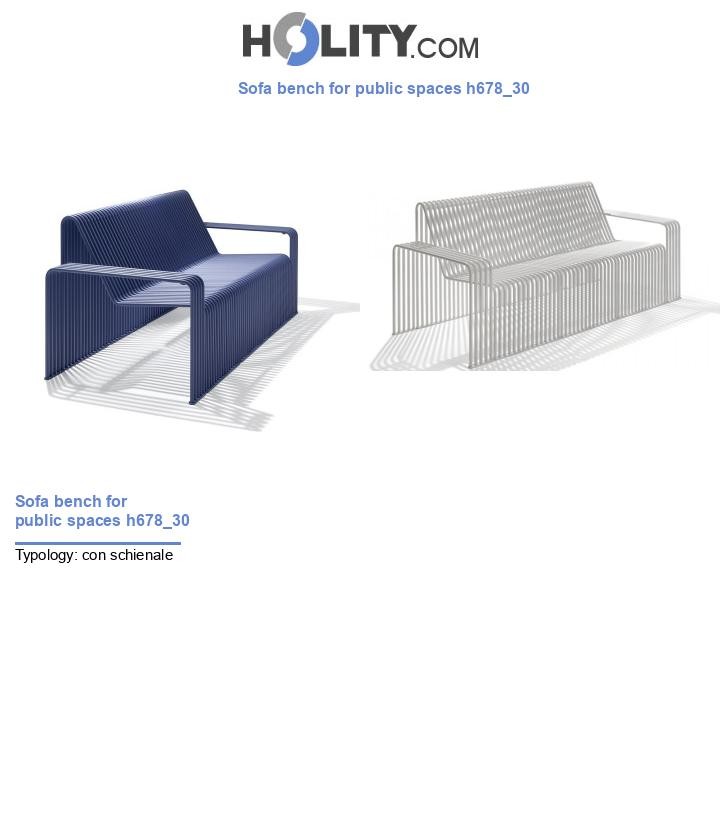 Sofa bench for public spaces h678_30