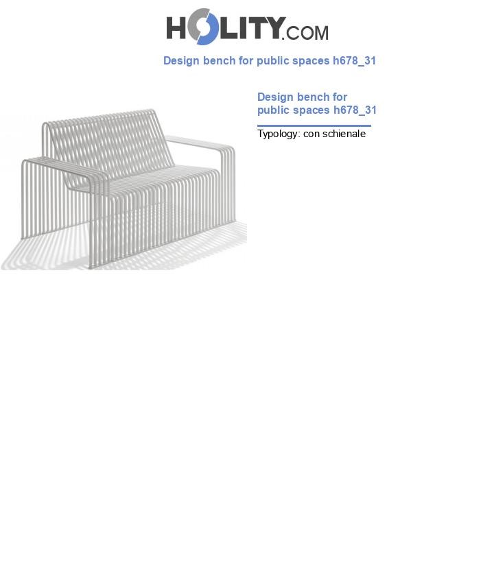 Design bench for public spaces h678_31