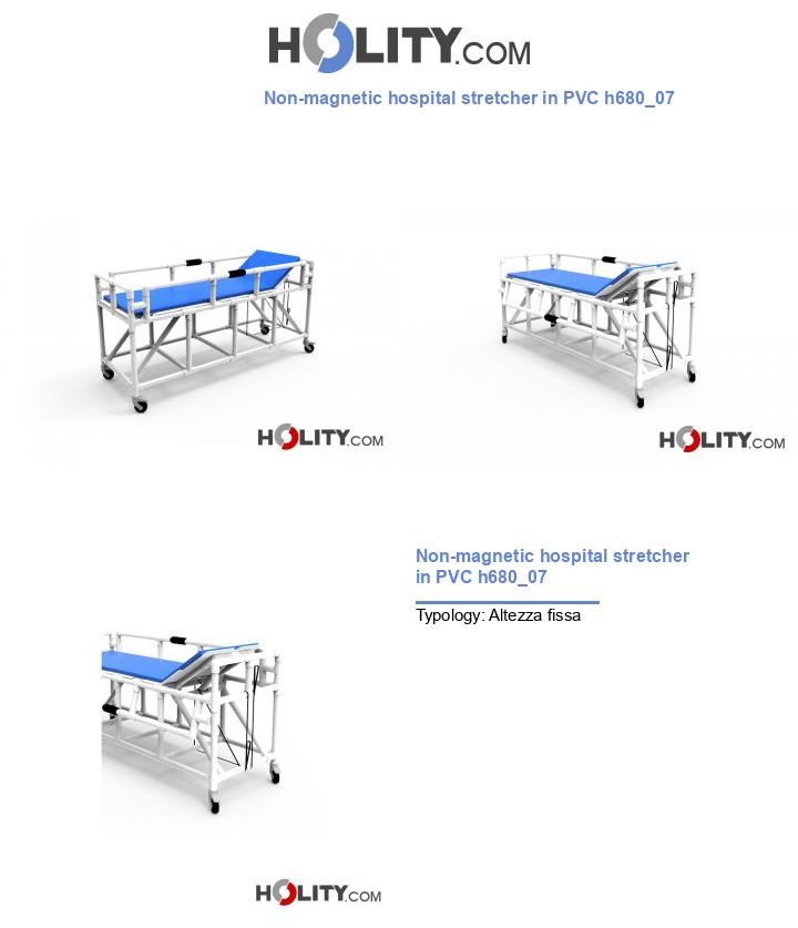 Non-magnetic hospital stretcher in PVC h680_07