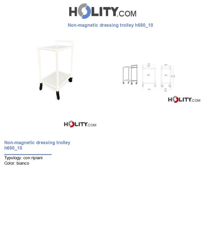 Non-magnetic dressing trolley h680_10