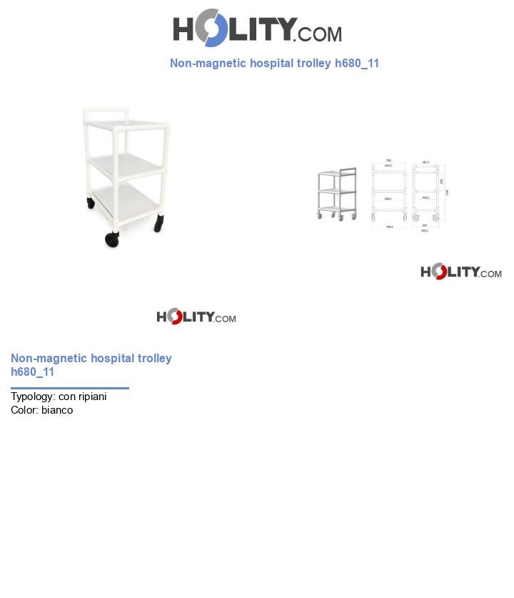 Non-magnetic hospital trolley h680_11