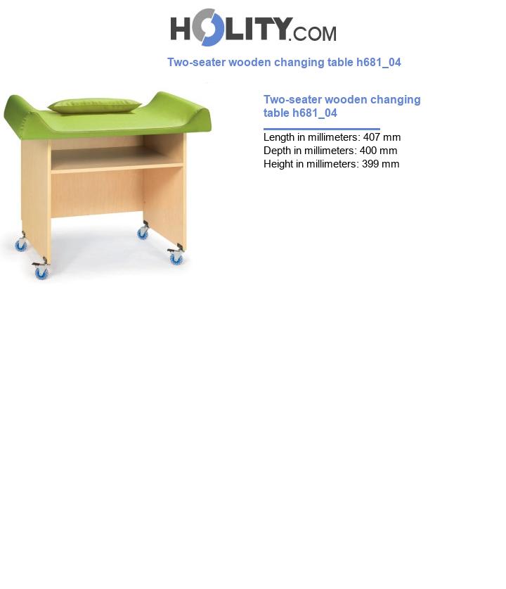 Two-seater wooden changing table h681_04