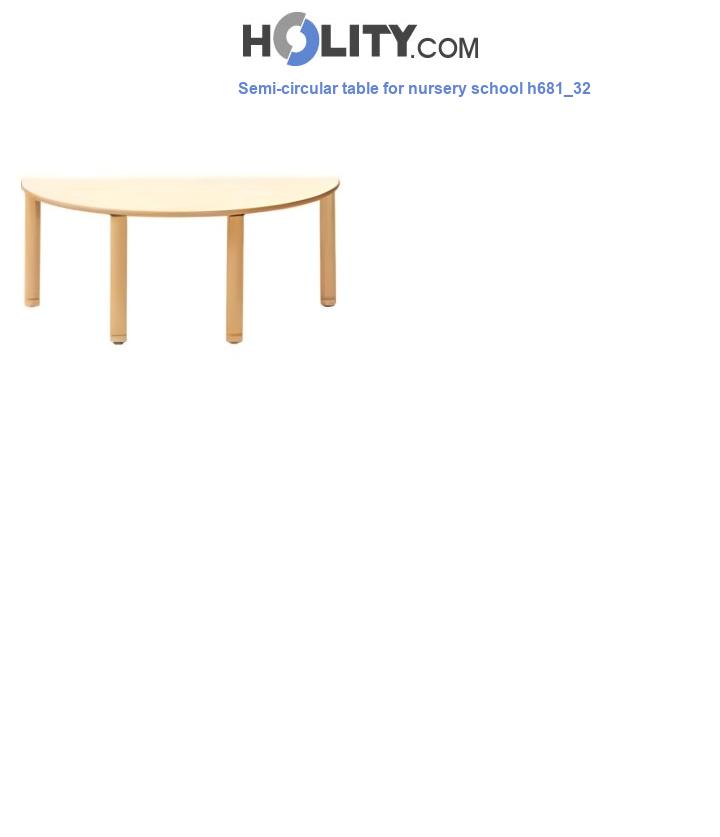 Semi-circular table for nursery school h681_32