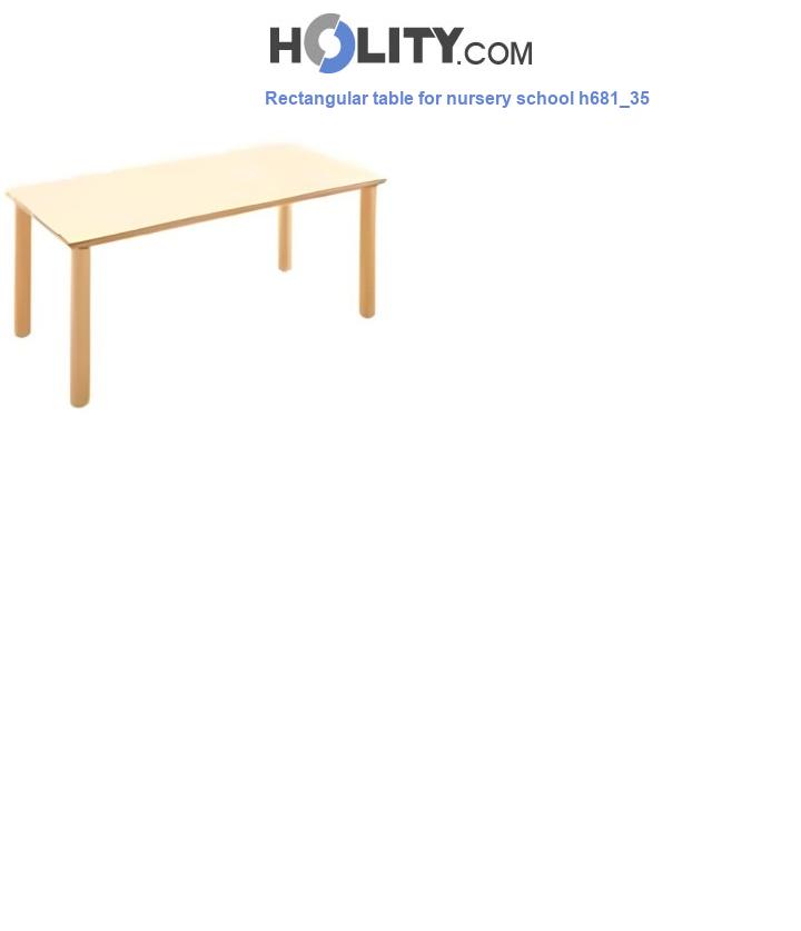 Rectangular table for nursery school h681_35