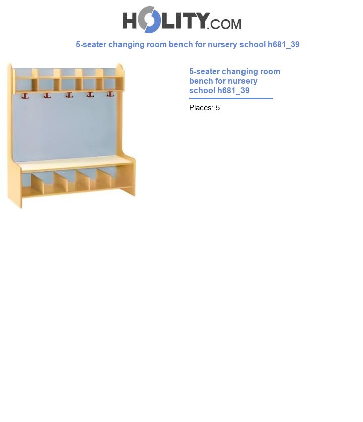 5-seater changing room bench for nursery school h681_39