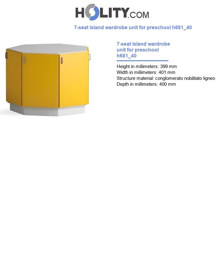 7-seat island wardrobe unit for preschool h681_40