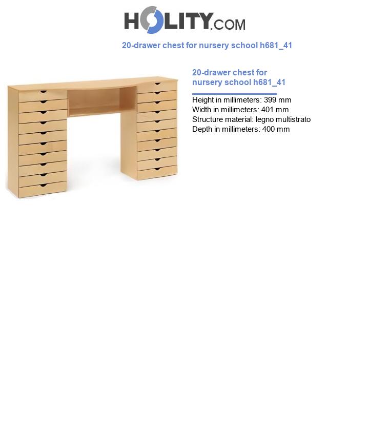 20-drawer chest for nursery school h681_41