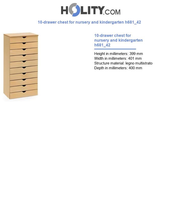 10-drawer chest for nursery and kindergarten h681_42