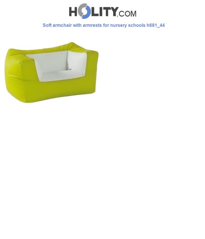 Soft armchair with armrests for nursery schools h681_44
