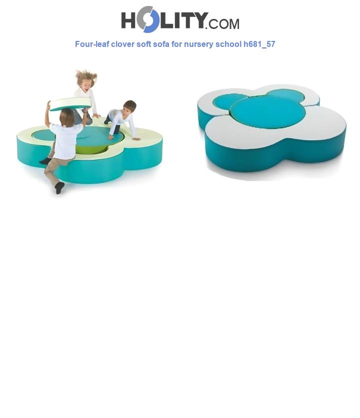Four-leaf clover soft sofa for nursery school h681_57