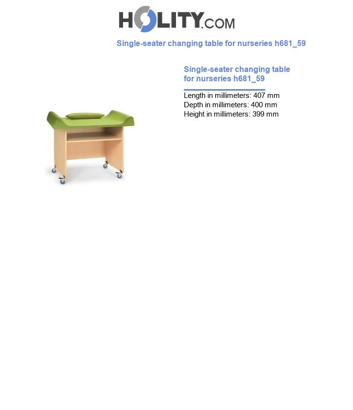 Single-seater changing table for nurseries h681_59