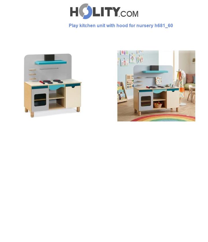 Play kitchen unit with hood for nursery h681_60