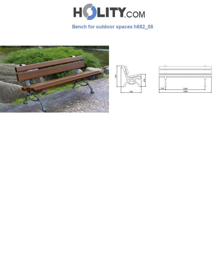 Bench for outdoor spaces h682_08
