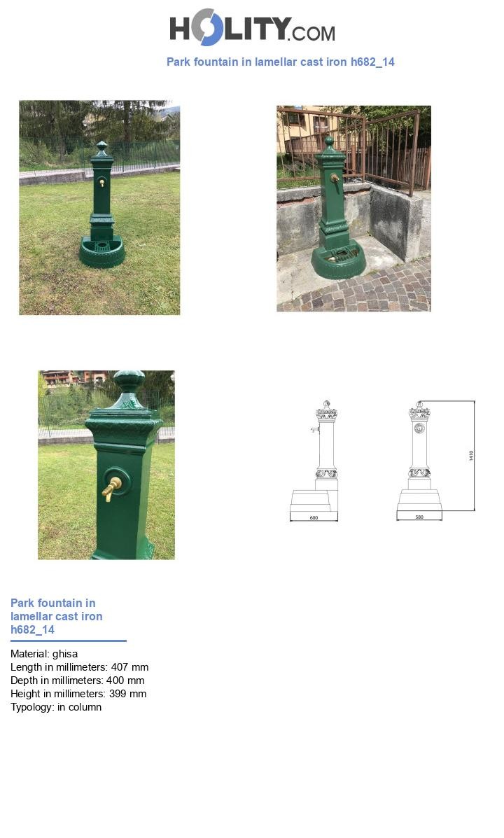 Park fountain in lamellar cast iron h682_14