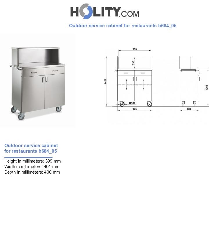 Outdoor service cabinet for restaurants h684_05