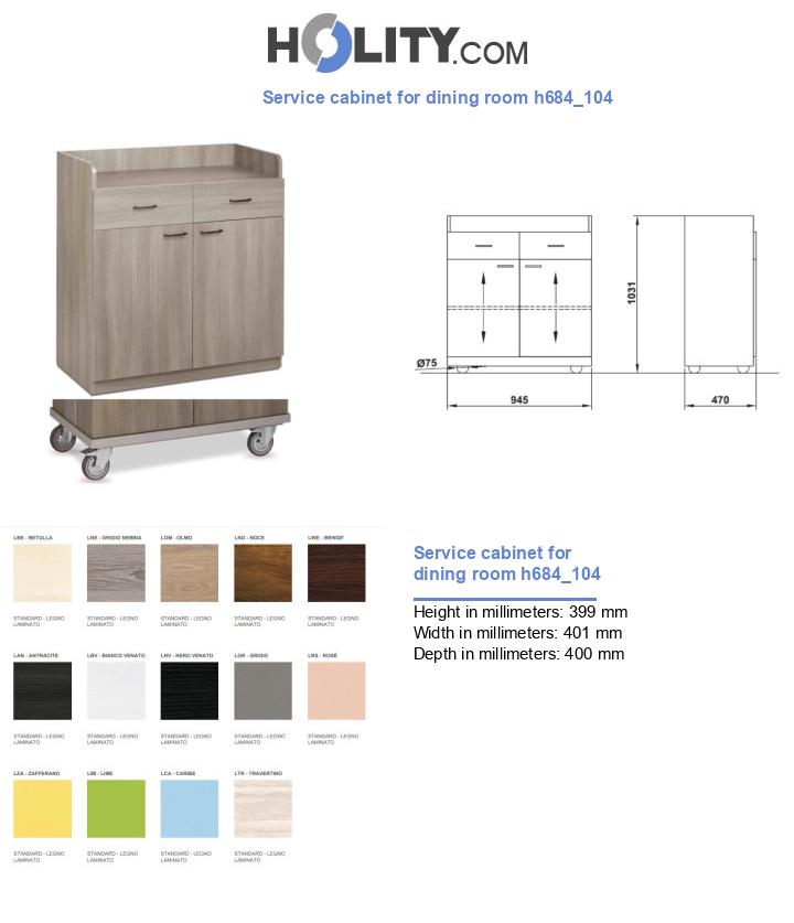 Service cabinet for dining room h684_104