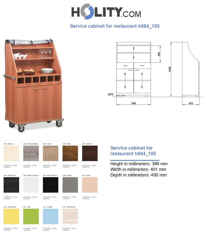 Service cabinet for restaurant h684_105