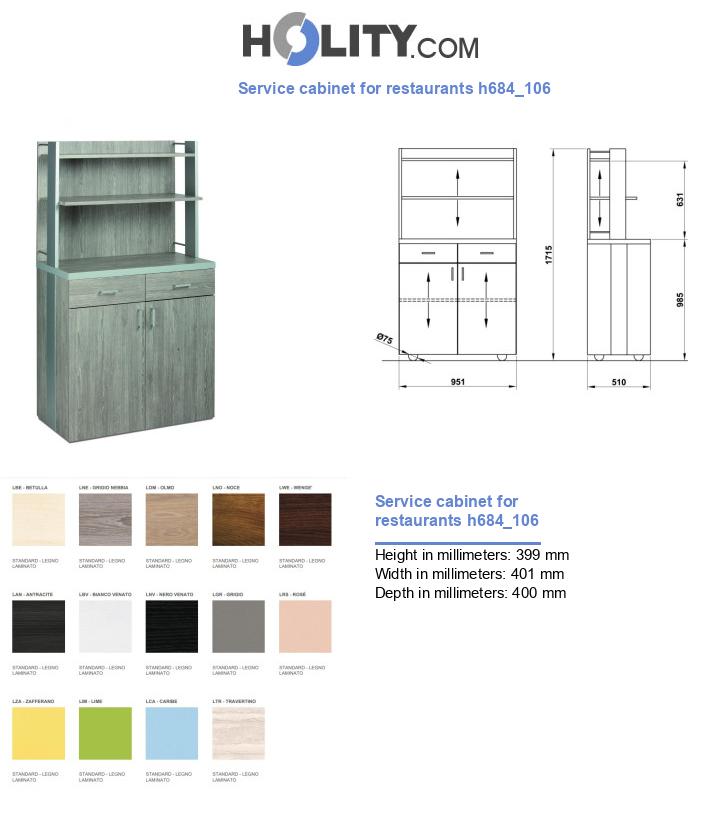 Service cabinet for restaurants h684_106