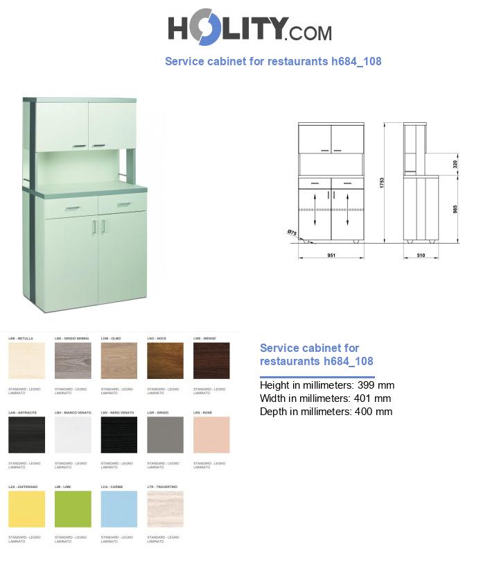 Service cabinet for restaurants h684_108