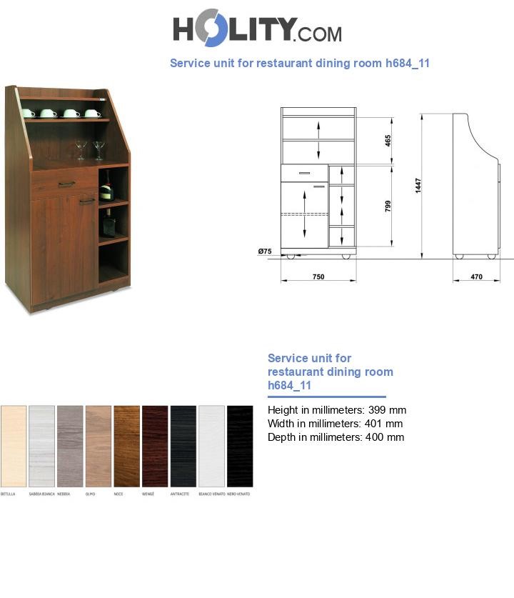 Service unit for restaurant dining room h684_11