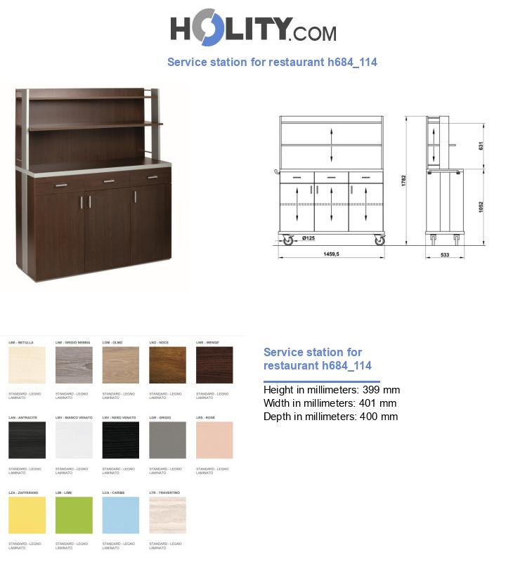 Service station for restaurant h684_114