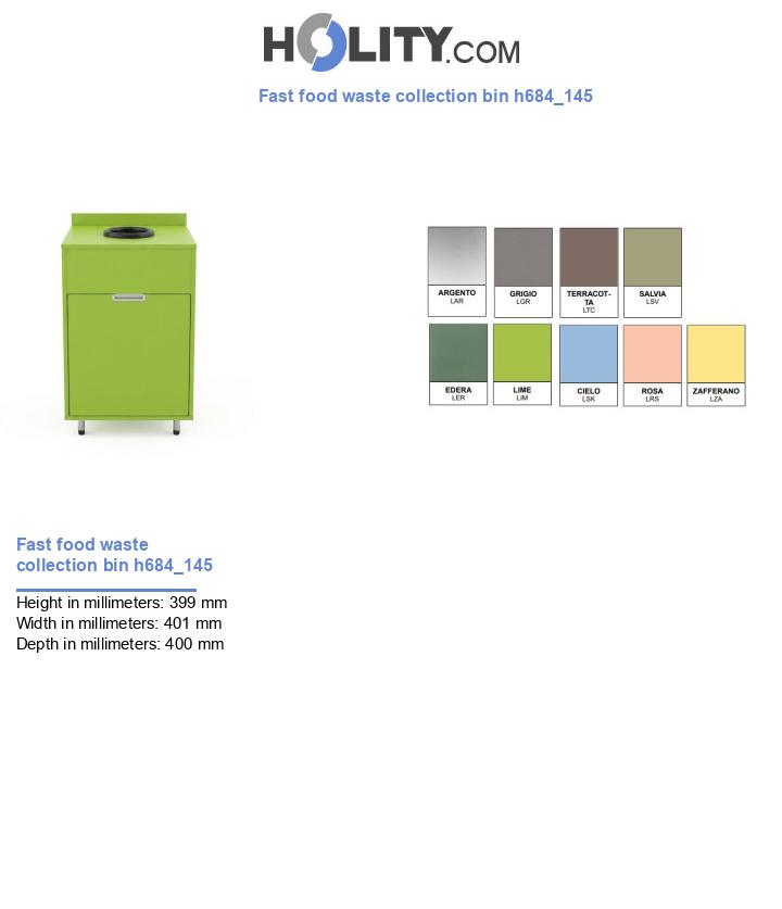Fast food waste collection bin h684_145