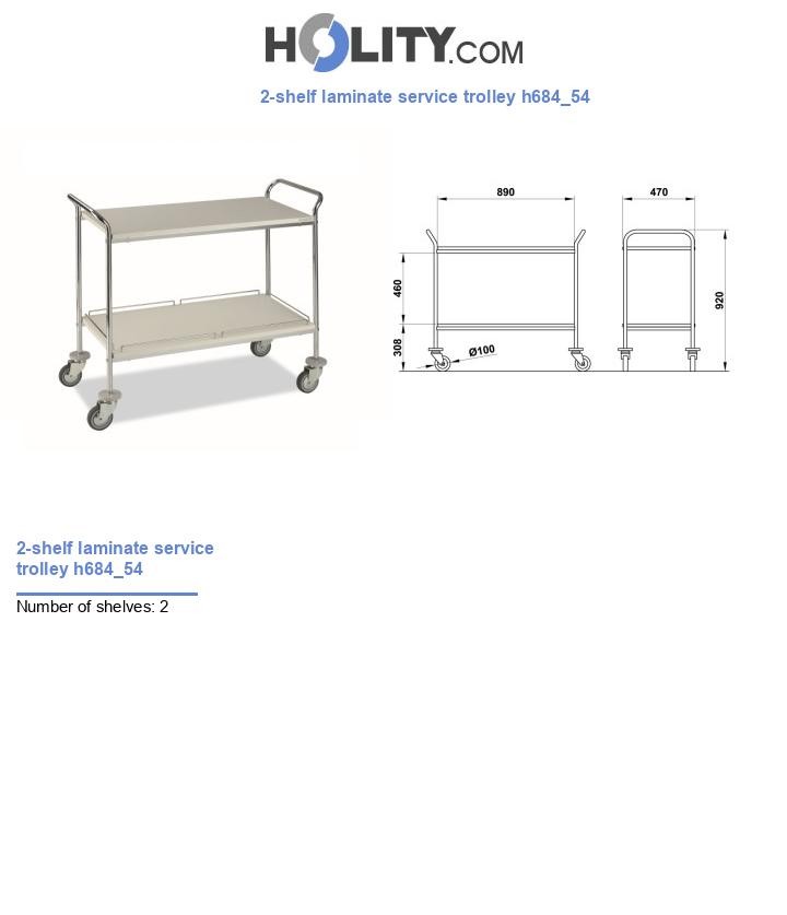 2-shelf laminate service trolley h684_54