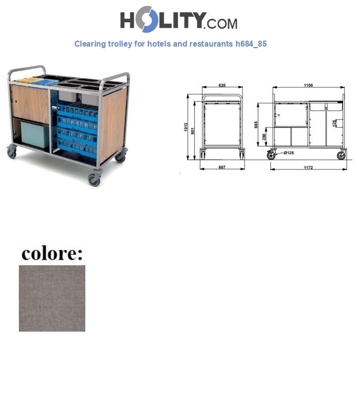 Clearing trolley for hotels and restaurants h684_85