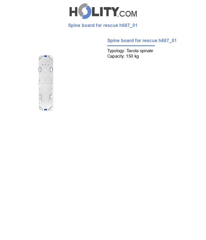 Spine board for rescue h687_01