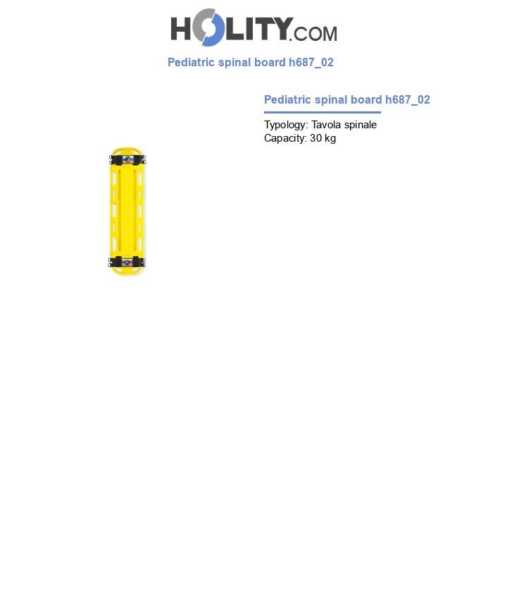 Pediatric spinal board h687_02