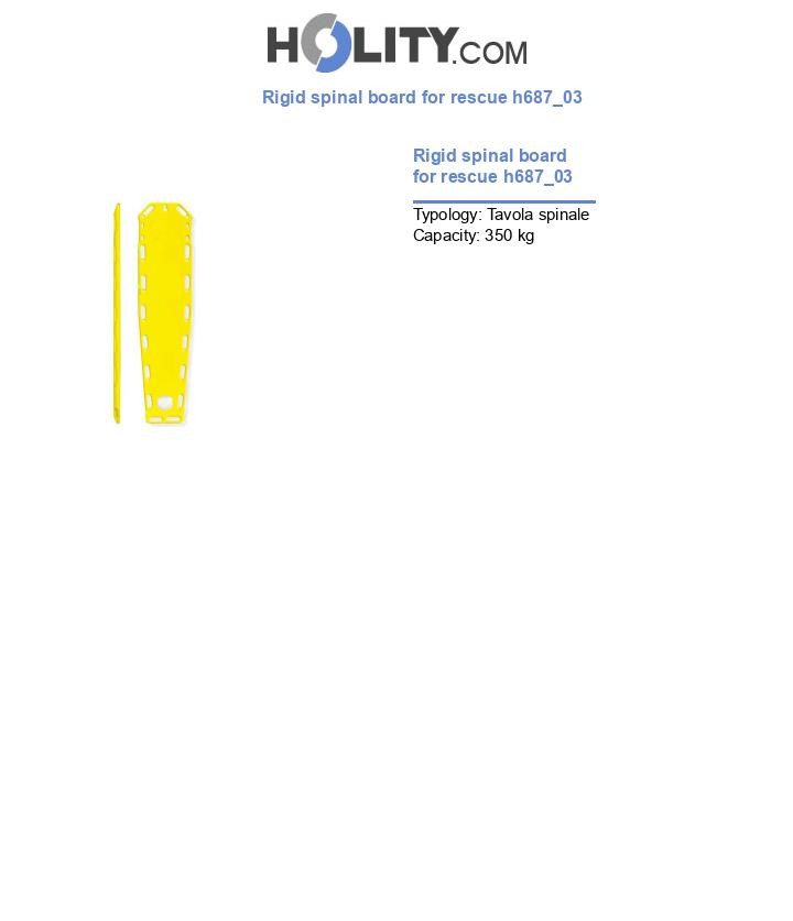 Rigid spinal board for rescue h687_03