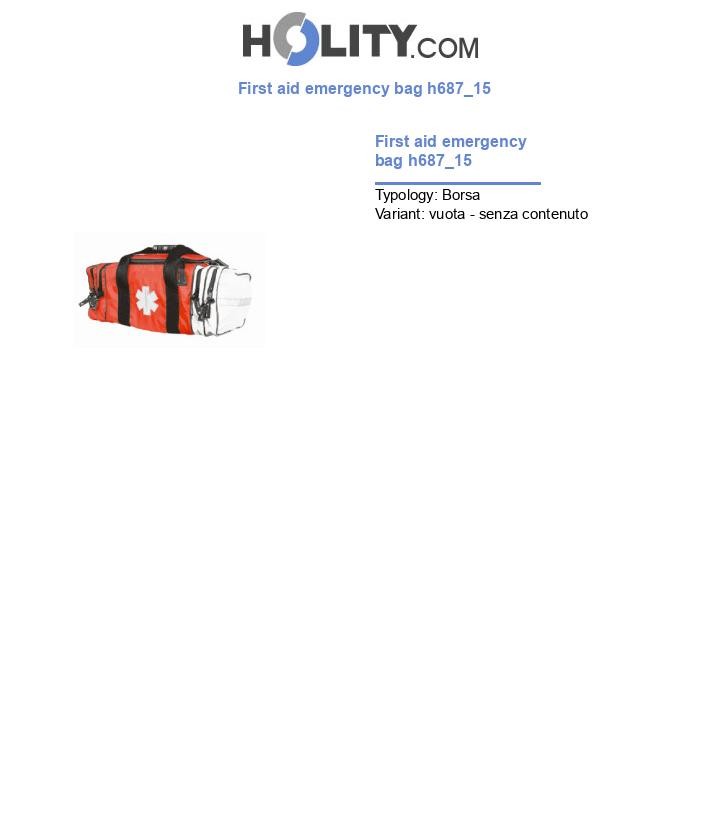 First aid emergency bag h687_15
