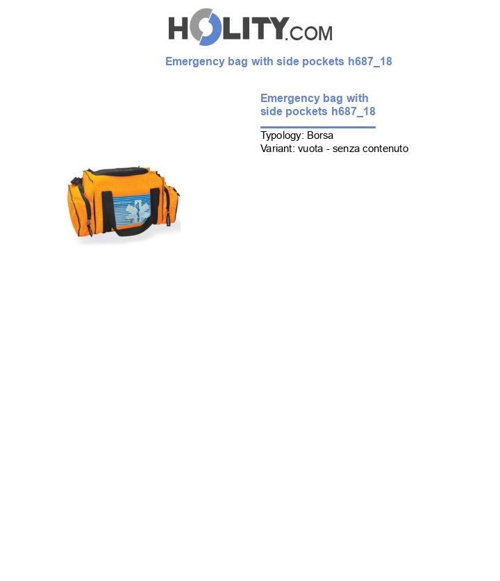 Emergency bag with side pockets h687_18